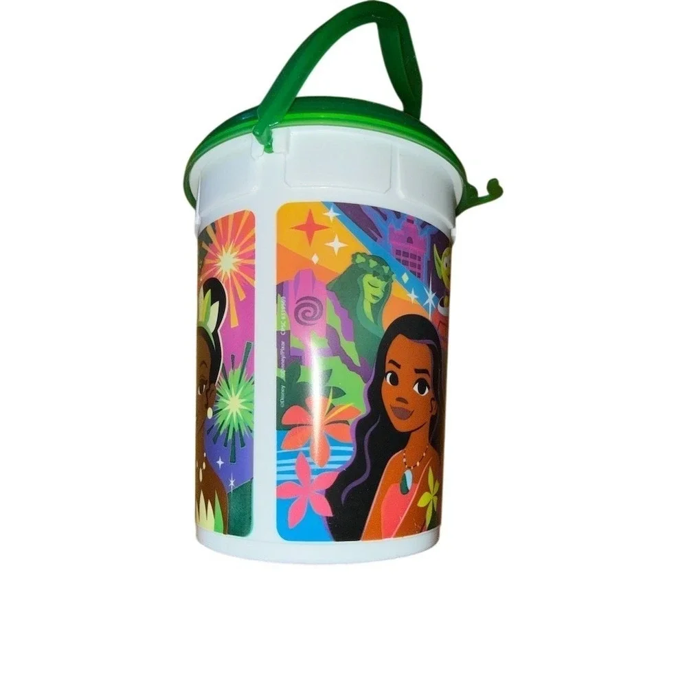 Walt Disney World Park Icons Popcorn Bucket Translucent Green‎ Mickey Lid